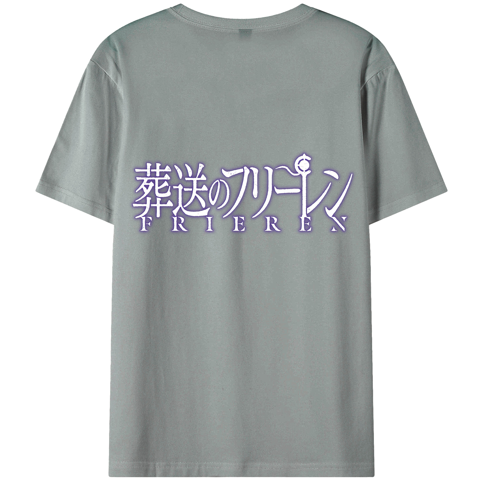 （画像用） 葬送のフリーレン Frieren 綿100％ メンズ半袖Tシャツ（バックプリント） 通気性